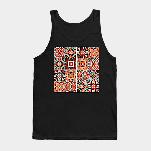 Ornate Check Pattern with Different Ornament Tank Top by lissantee